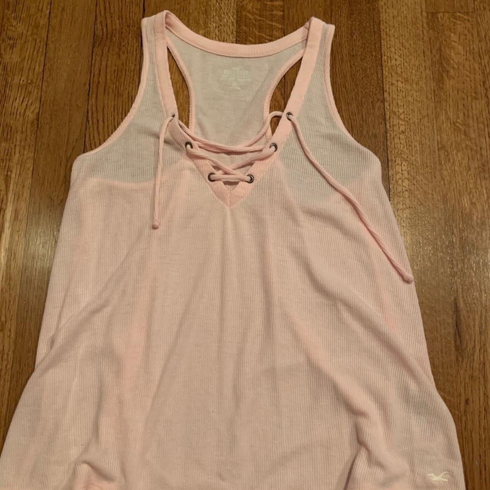 Hollister Pink Tie-Up Tank Top
